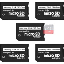 5 Pack Memory Stick Adapter,Micro SD to Memory Stick PRO Duo MagicGate Card, ...