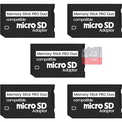 5 Pack Memory Stick Adapter,Micro SD to Memory Stick PRO Duo MagicGate Card, ...