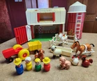 VTG Fisher Price Little People 2501 Barn Silo Animals & Figures Complete