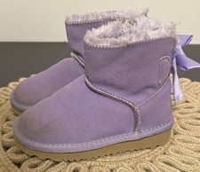 UGG Boot Kids MINI BAILEY BOW Purple Violet Bloom Size 9/26