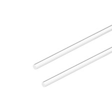 Asta tonda acrilica lunga 4 mm diametro 20", aste acriliche trasparenti barra PMMA 2 pezzi