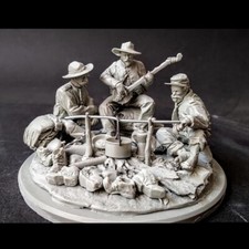 1/24 Scale Resin Figures Model Kit Officers At Rest Unpainted Unassembled Model