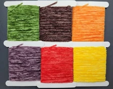ULTRA CHENILLE - 6 COLORS - Fly Tying Jig Materials - Small/ FINE - Round - NEW!