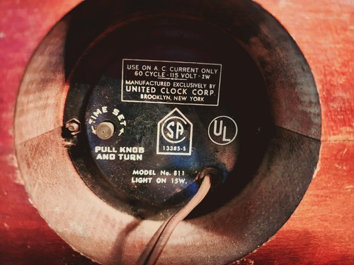 Reloj eléctrico vintage United Clipper Ship 811 - Imagen 4 de 4