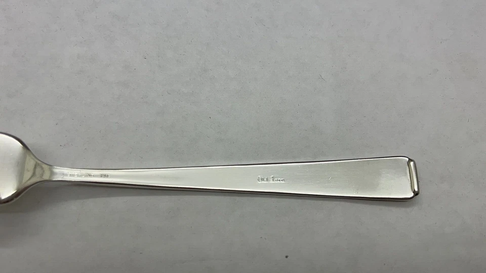 毛巾纯银旧花边晚餐叉 7-3/8 英寸无 Monogram — 第 4/4 张图片