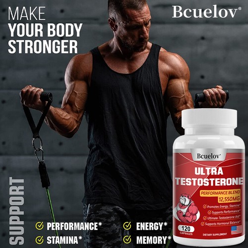 Testosterone Booster For Enhances Energy, Endurance, Stamina, Strength, Drive - Picture 2 of 6