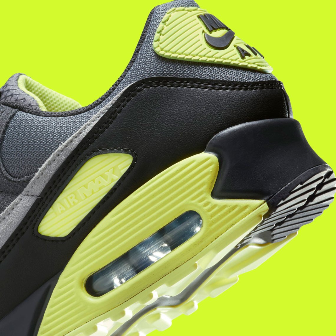 Size 10.5 - Nike Air Max 90 Smoke Grey Light Lemon Twist for