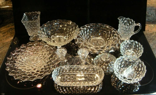 Fostoria "American Clear" Pattern Glass Items. Discontinued, Circa 1915-1982