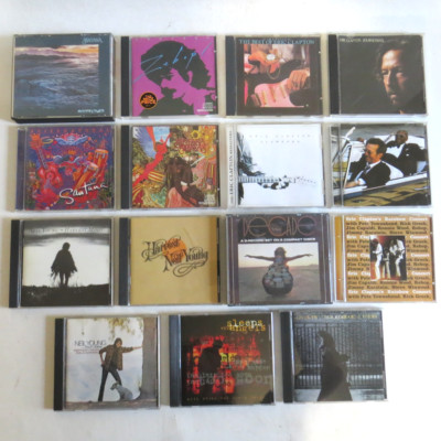 Lot of 15 Guitar Greats CDs - Eric Clapton Carlos Santana Neil Young