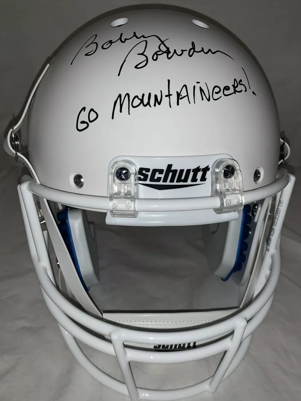 Bobby Bowden Autographed Signed West Virginia Mountaineers West Virginia Full Size Helmet PROOF WVU Go Mountaineers JSA 