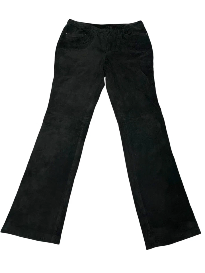 Pantalones Willi Smith de Colección para Mujer 8 Negros Gamuza Bootcut Forrados (31x32) Y2K Años 90 Western Foto 3 de 4