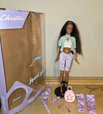 Vintage 2000 Jewel Girl Christie Barbie Doll African American #28067