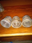 3 Vintage Hemingway no.45 Clear Glass Telephone Pole Insulators  Made in USA — photo 4