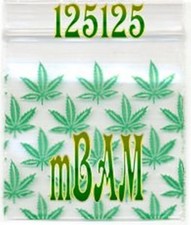 PACK 100 Mini Bolsas con Cremallera Apple Green Leaf 125125 1.25X1.25"