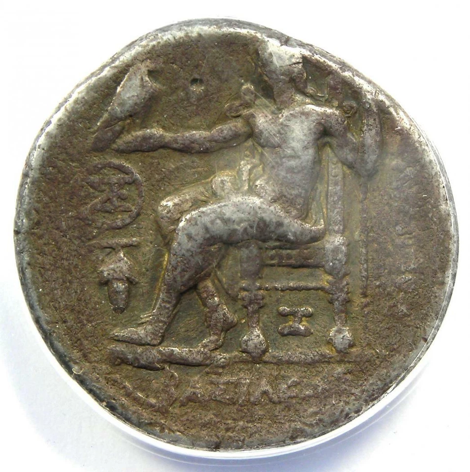 Alexander the Great III AR Tetradrachm Silver Coin 323-305 BC - ANACS VF25 - Image 4 of 4