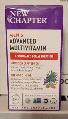 New Chapter Men s Advanced Multivitamin, 120ct Tablets - EXP 06/26 - NEW