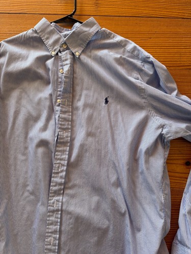 Ralph Lauren Herren Hemd, Gr. XXL, weiß und blau gestreift - Bild 5 von 5