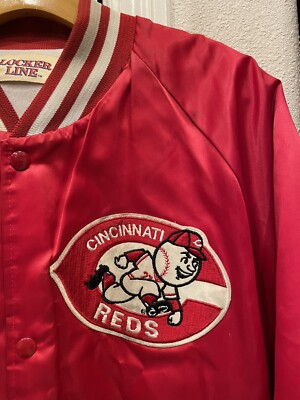 VTG 70s Cincinnati Reds Big Red Machine Locker Line Satin Jacket