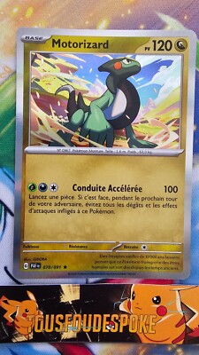 Carte Pokémon Motorizard 070/091 Holo Déstinées de Paldea Français Carte Pokémon Motorizard 070/091 Holo Déstinées de Paldea Français
