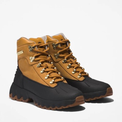Men's Timberland Euro Hiker Shell Toe TBL Edge Boots, TB0A5N88 231 Wheat Nubuck