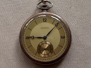 Antike silberne Taschenuhr der Marke SILVANA, Handaufzug (Punze 800er