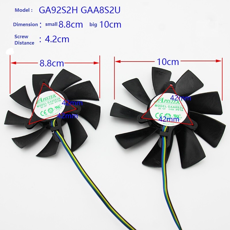 Ventilateur De Refroidissement Pour Carte Graphique – Universel, 85mm, Compatible ZOTAC, AMD, NVIDIA
