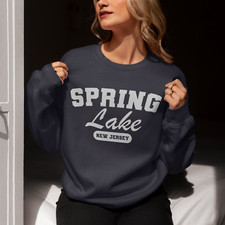 Spring Lake, NJ Sweatshirt - Cozy New Jersey Beach Town Apparel - Retro