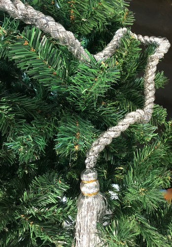 6m Silver Christmas Rope Tinsel Garland Decoration & Tree Decor (3x2m) - Picture 6 of 7