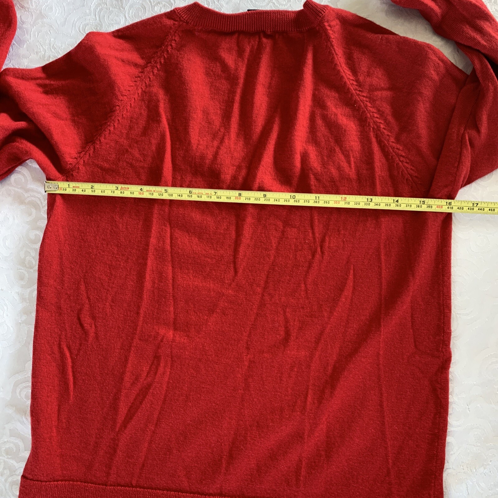 Women’s Small Pendleton Pullover V Neck Red Sweat… - image 15
