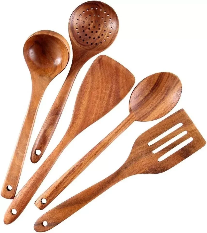 Wooden Serving And Cooking Spoons Wood Brown Spoons Kitchen Utensil Set
Opens in a new window or tab