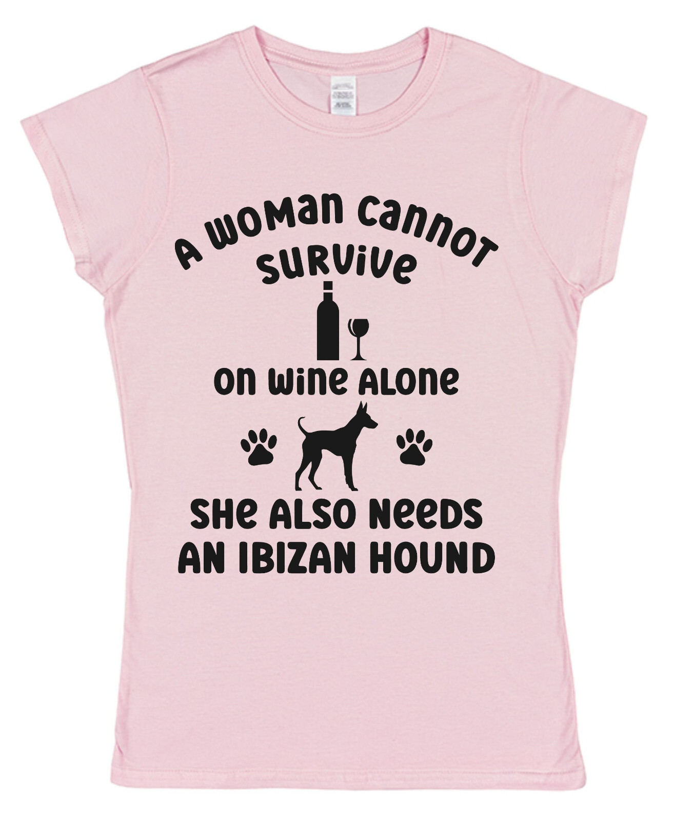 Camiseta Ibicenco Sabueso Una Mujer No Puede Sobrevivir Solo Vino para Dueño de Perro Regalo Divertida