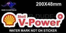 SHELL V POWER STICKER OIL PETROL PETROLEUM 