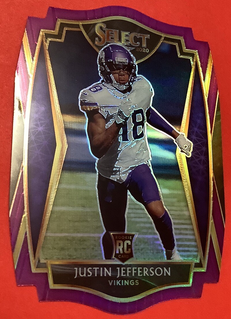 Justin Jefferson 2020 Select Purple Die Cut Rookie Premier Level #161 RC