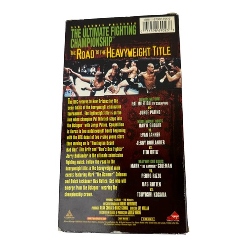 Ultimate Fighting Championship XVIII The Road to Heavyweight Title VHS UFC RARE - Picture 2 of 3