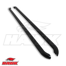 STAINLESS STEEL GLOSS BLACK TUBULAR SIDE BARS FOR VW TRANSPORTER T5 T6 SWB 03-23