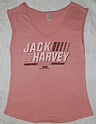 Jack Harvey #45 Rahal Letterman Lanigan Racing Light Pink Tank Top Woman SMALL 