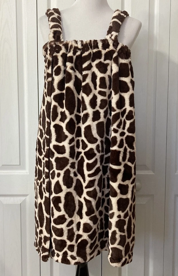 Toalha de banho feminina Journey body wrap spa roupão de banho macio estampa de leopardo OS pelúcia - Imagem 3 de 4