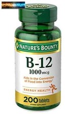 Nature's Bounty Vitamin B12 1000 mcg, Supports Energy Metabolism, 200 Ct
