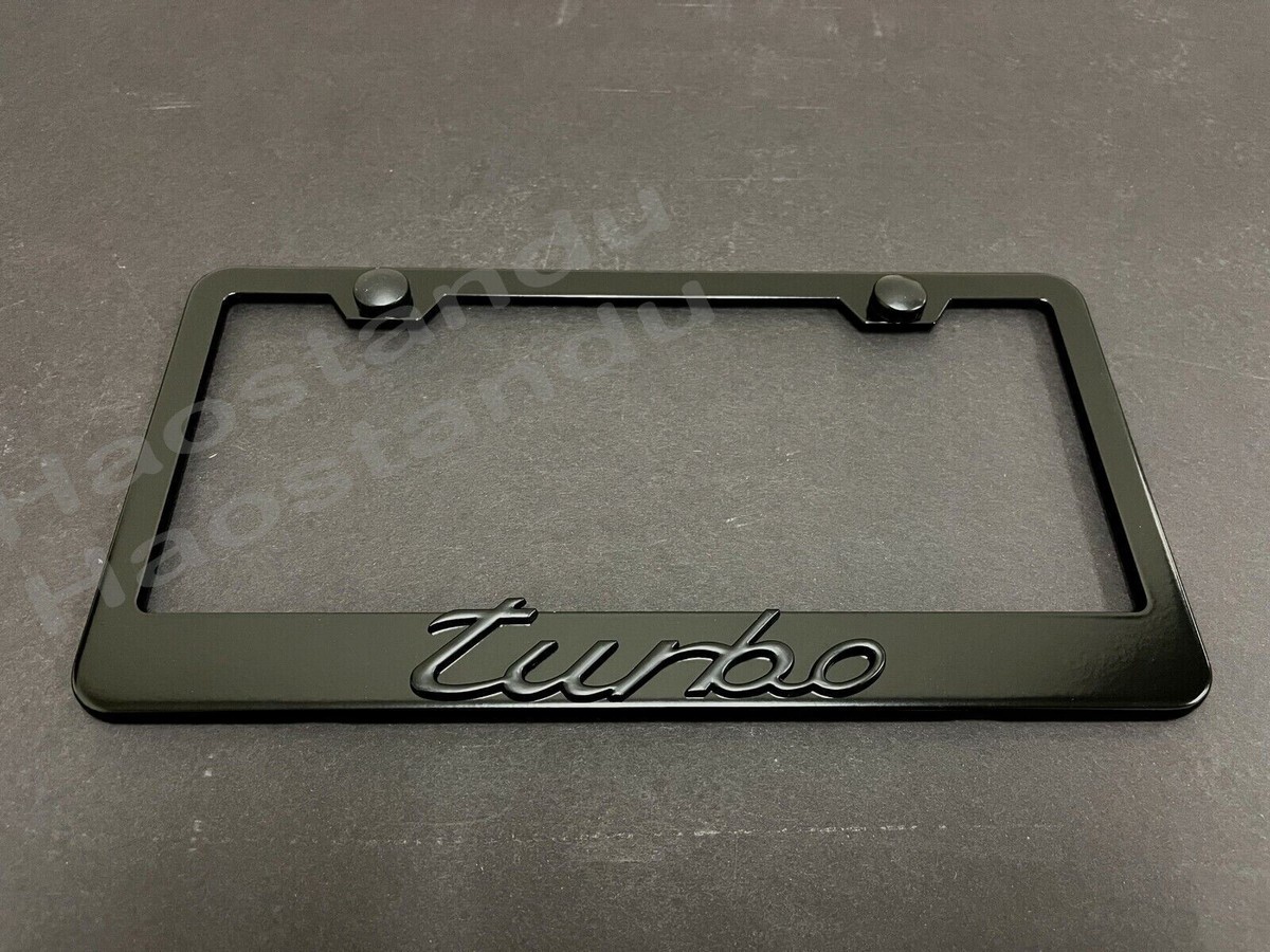 Sell Turbo Laser Etched Cut-Out License Plate Frame-Black Made in USA Sell Turbo Laser Etched Cut-Out License Plate Frame-Black Made in USA