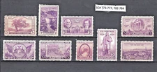 1935–36 US Stamp Set #772-77, 782-84 MINT NH Commemoratives + FREE SHIPPING
