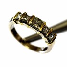 14k white 18k yellow gold 1.19ct engagement princess diamond ring 3.5g vintage — photo 8