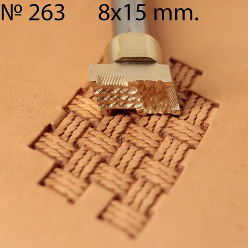Leather stamp tool crafts crafting brass Basket Weave stamps #263 - Picture 10 of 12