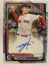24 Chrome Mini Diamond Naoyuki Uwasawa Prospect Auto Red Sox #CPA-NU /299 I-65