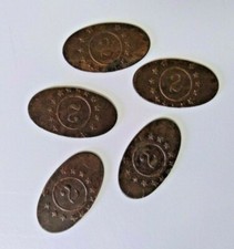 vintage glass bottle deposit tokens lot 5