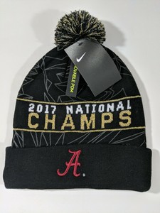 Nike Alabama 2017 National Championship Knit Beanie Removable Pom 696869856522 | eBay