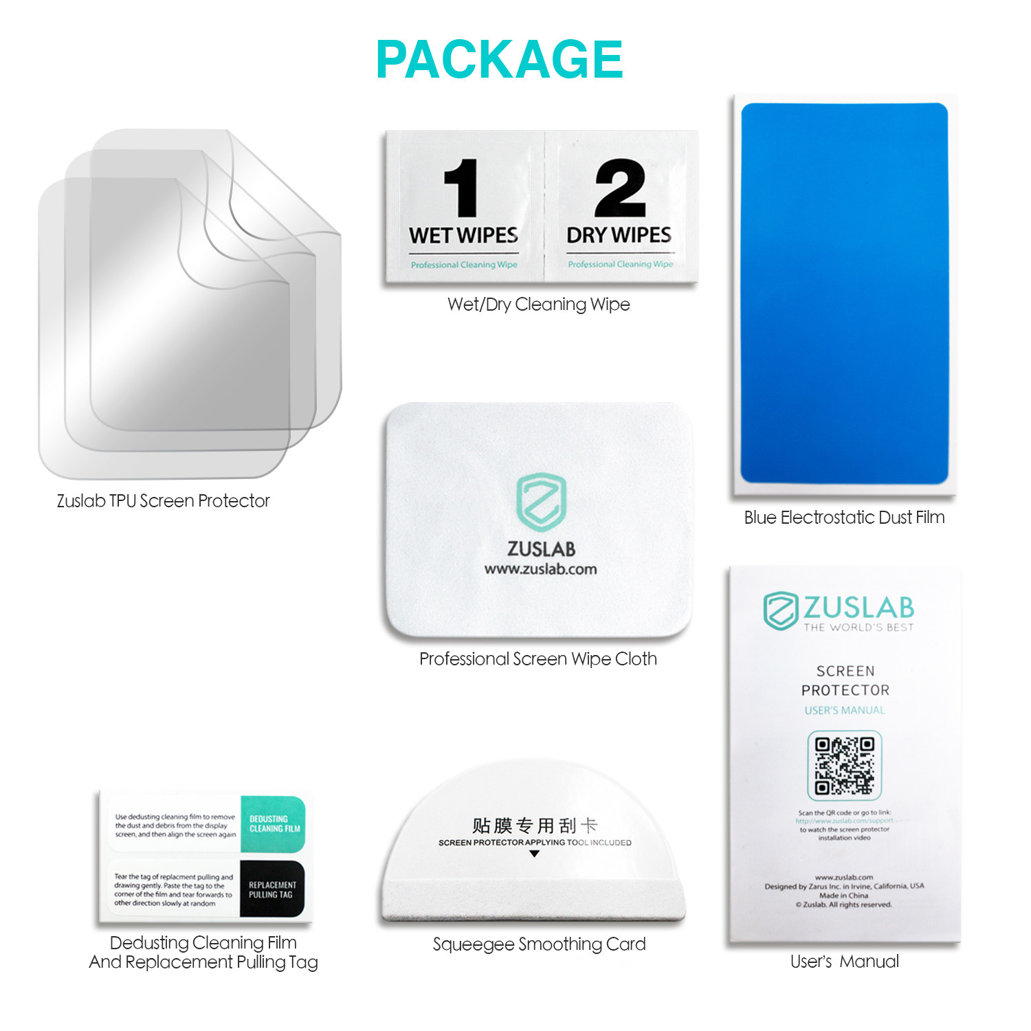 3 X For Apple Watch 38mm 42mm Genuine ZUSLAB TPU Full Coverage Screen