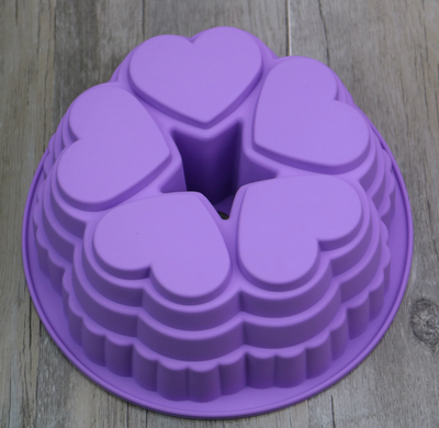 Gateau Moule Milieu Creux Forme Coeur Rond Outil Decoration Plaque Silicone Ebay