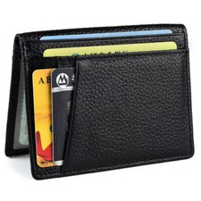 Men Slim Clutch Wallet ID Credit Card Holder Money Clip Purse Billfold Thin Gift