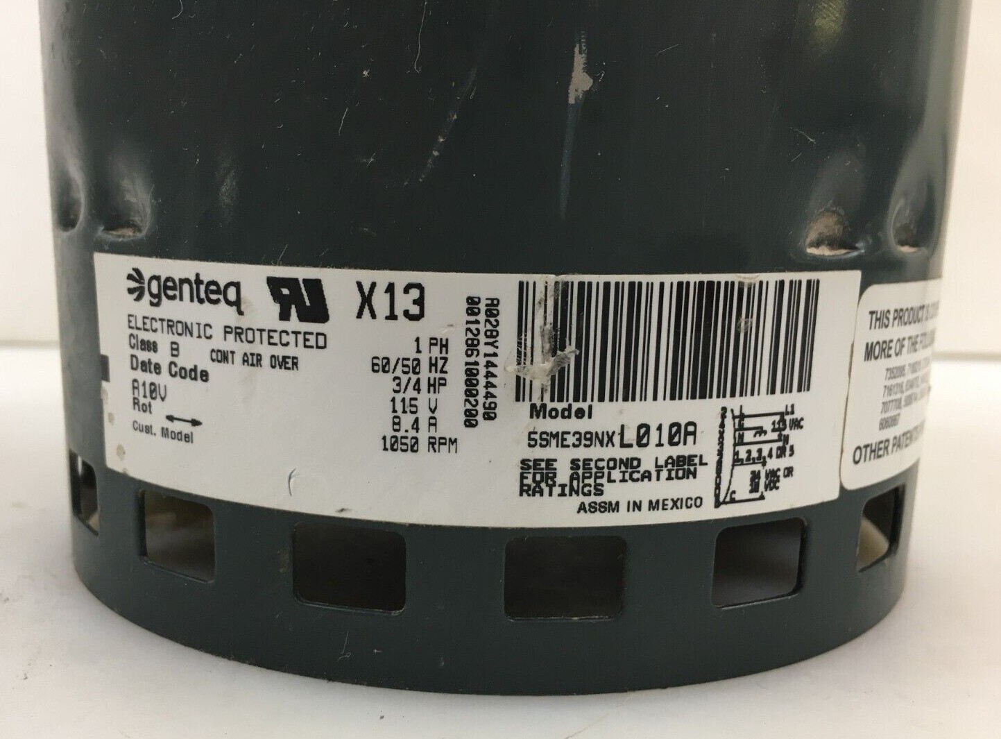 Genteq X13 5SME39NXL010A ECM Blower Motor 3/4HP 115V p/n 437671 