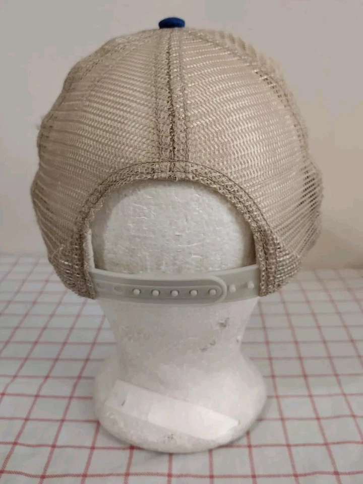 NHL 圣路易斯蓝调曲棍球帽帽子蓝色白色平沿刺绣网眼装饰 — 第 4/4 张图片